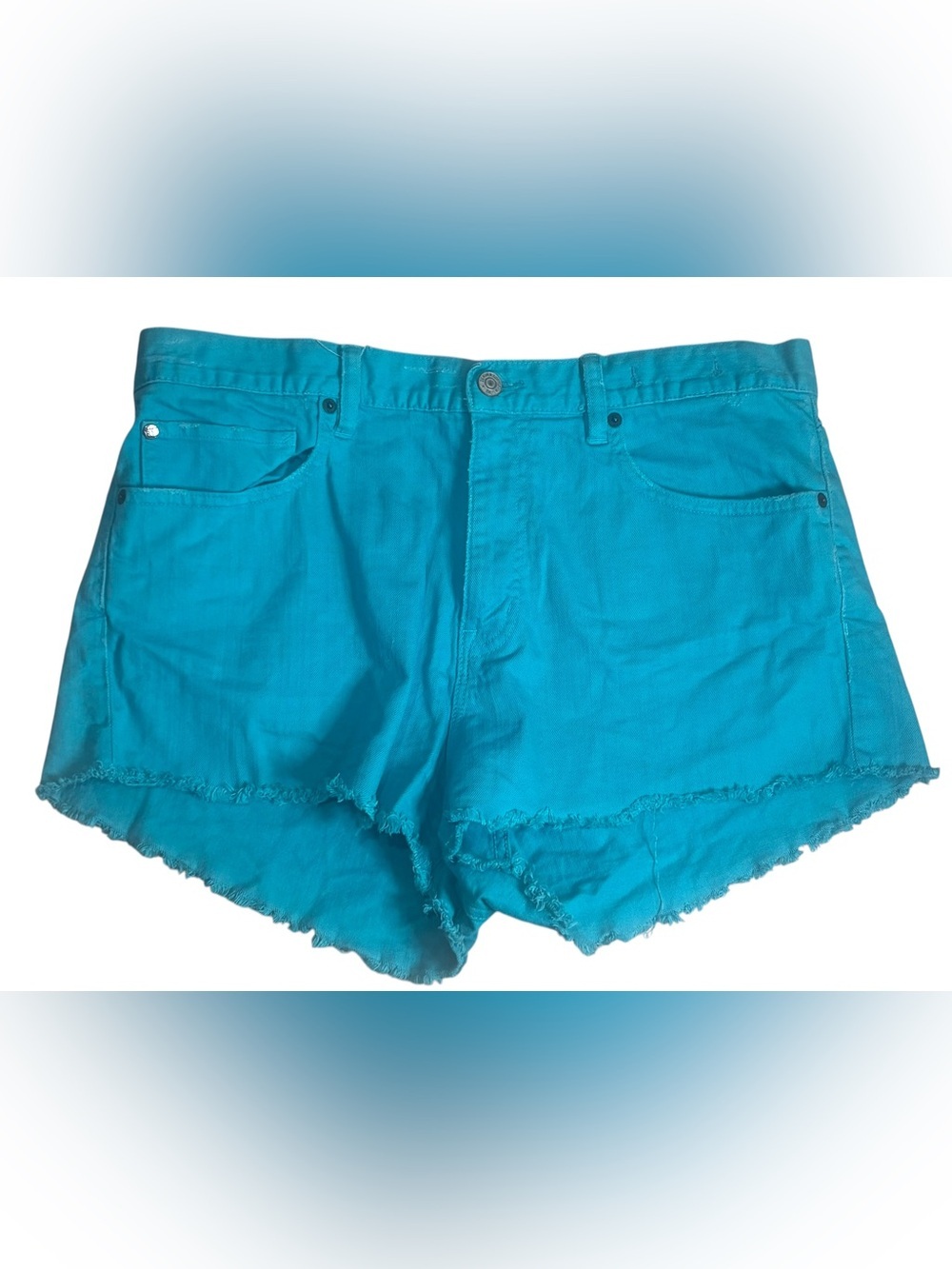 Denim & Supply Ralph Lauren Vintage Cut Off Teal Shorts Size 31